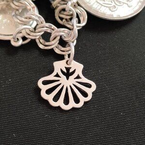 James Avery Retired Open Shell Dove Charm Confirmation Sterling EUC